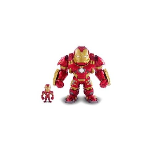 Marvel Doppio Personaggio di Ironman con armatura Hulkbuster cm. 10 e Ironman cm. 5, 100% die cast, l''elmo si apre e si chiude
