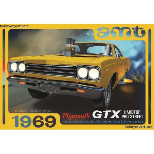 AMT 	1 25 KIT   1969 Plymouth GTX Hardtop Pro Street 2T