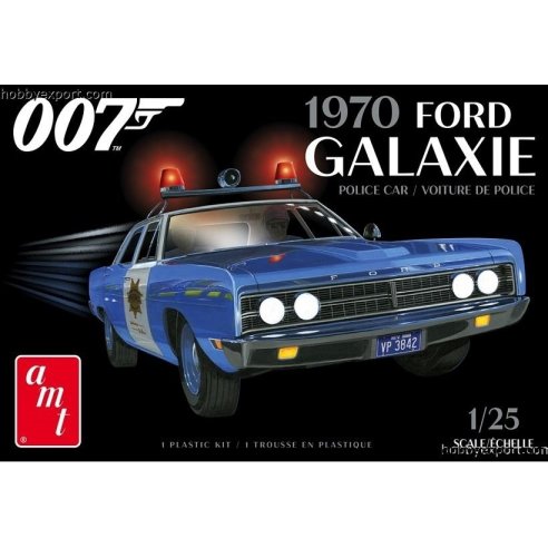 AMT  	1 25 KIT  1970 Ford Galaxie Police Car James Bond 2T