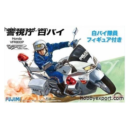 Fujimi -1 12  (KIT (MAQUETTE))Honda VFR800P White Police Motorcycle With Figure