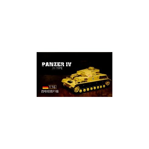 1 16 RC German Panzer IV (F Type) Medium Tank, metal arm, infrared battling system, stell wave box