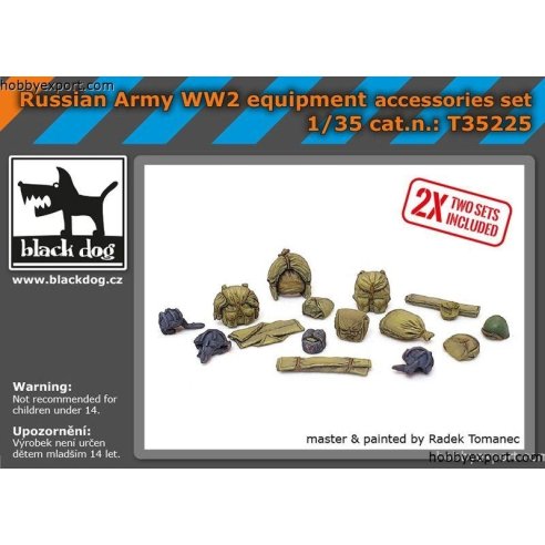 Black Dog 1 35 ACCESSOIRES RUSSIAN ARMY WW2 EQUIPMENT ACCESSORIES SET