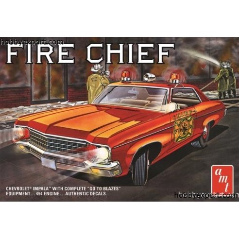 AMT  	1 25 KIT Fire Chief 1971 Chevy Impala