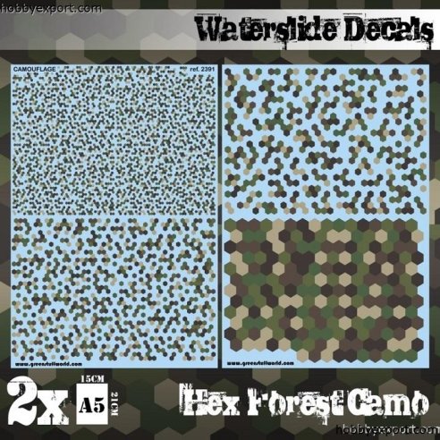 N A DECAL  Waterslide Decals Hex Forest Camo