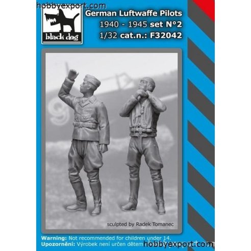 Black Dog  	1 32 KIT  GERMAN LUFTWAFFE PILOTS 1940 TO 1945 SET NO.2