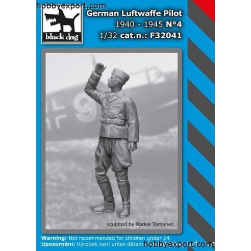 Black Dog   	1 32 KIT GERMAN LUFTWAFFE PILOT 1940 TO 1945 NO.4