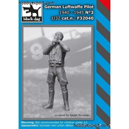 Black Dog   	1 32 KIT  GERMAN LUFTWAFFE PILOT 1940 TO 1945 NO.3