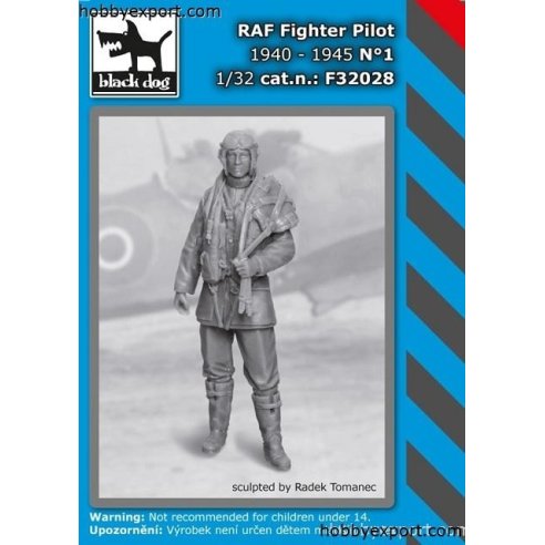 Black Dog  1 32 KIT  RAF FIGHTER PILOT 1940 TO 1945 NO.1