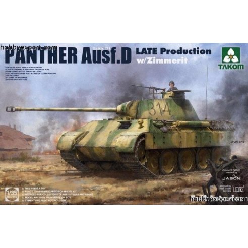 TAKOM   	1 35 KIT PANTHER AUSF D LATE PRODUCTION WITH ZIMMERIT AND FULL INTERIOR