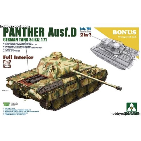 TAKOM  1 35 KIT  PANTHER AUSF D EARLY ,MID PRODUCTION 2 IN 1 WITH FULL INTERIOR