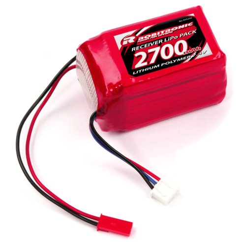Robitronic LiPo Battery 2700mAh 2S 2 3A Hump Size for RX