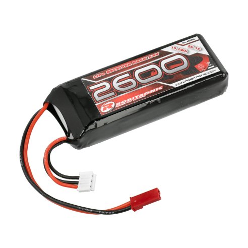 Robitronic LiPo Battery 2600mAh 2S 2 3A Straight for RX
