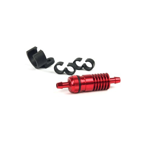 Robitronic Fuel Filter and Cooler Red (incl. Mount and Clip)