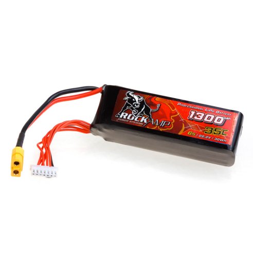 Rockamp LiPo Battery 1300mAh 6S 35C XT60 for Align (33x35x109)