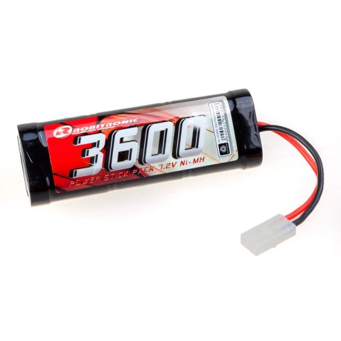 Robitronic NiMH Battery 3600mAh 7,2V Stick Pack Tamiya Plug