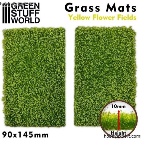 GSW Grass Mat Cutouts Yellow Flower Field