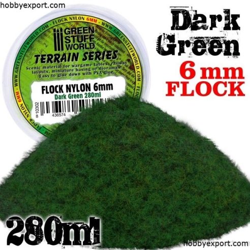GSW Flock Nylon XL 6mm Dark Green 180ml