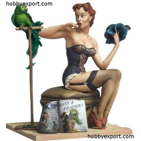 Andrea miniatures 80mm KIT   PIN UP SERIES FEATHERS FASHION