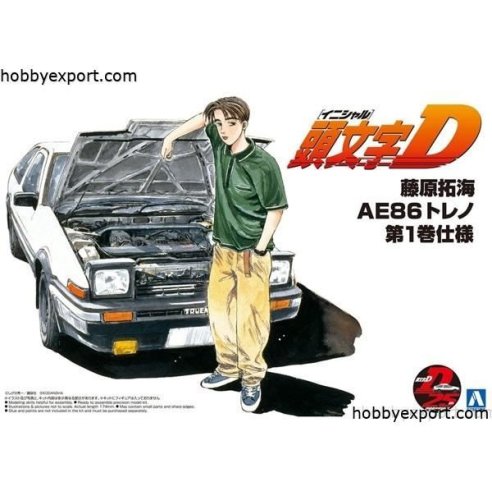 Aoshima 		1 24 KIT   Initial D Takumi Fujiwara Sprinter Trueno AE86 Comic Version