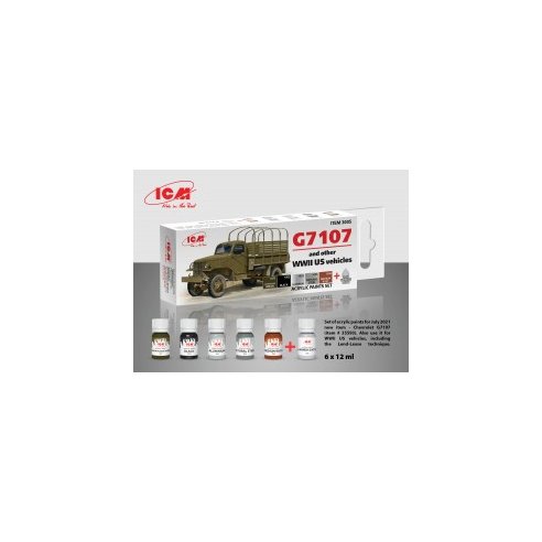 Acrylic Paint Set for G7107 (and other WW2 US vehicles)