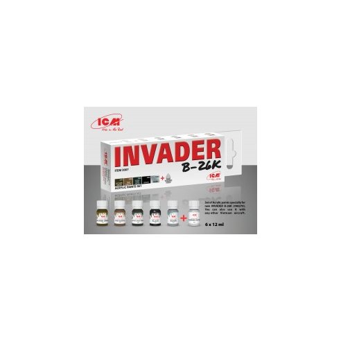 Acrylic paint set for Invader B-26K (and other Vietnam aircraft)