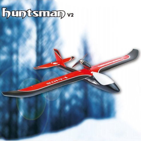 Huntsman brushless glider 2.4G RTF, MODE 2 with 7.4V 1100mAh Li-Ion pack and 2S balance charger with DC adapter