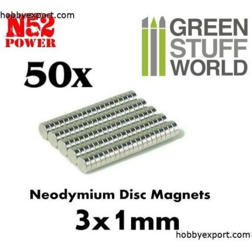 GSW 		N A ACCESSOIRES MAGNETS 3X1MM SET OF 50
