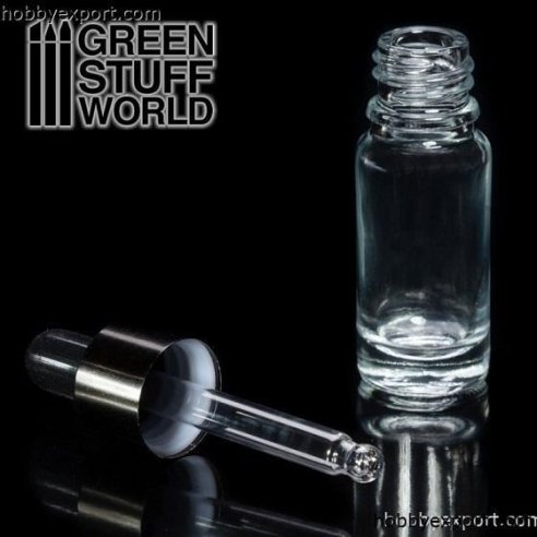 GSW N A TOOLS EMPTY GLASS BOTTLE WITH PIPETTE