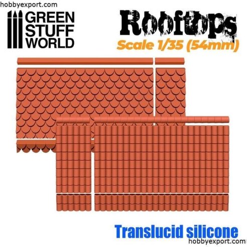 GSW 	1 35 TOOLS SILICONE MOLDS ROOFTOPS 54MM