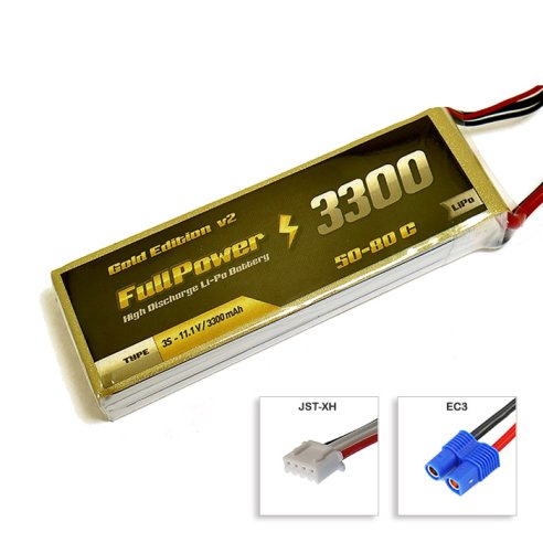 Batteria Lipo 3S 3300 mAh 50C Gold V2 - EC3
