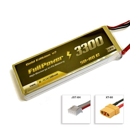 Batteria Lipo 3S 3300 mAh 50C Gold V2 - XT60