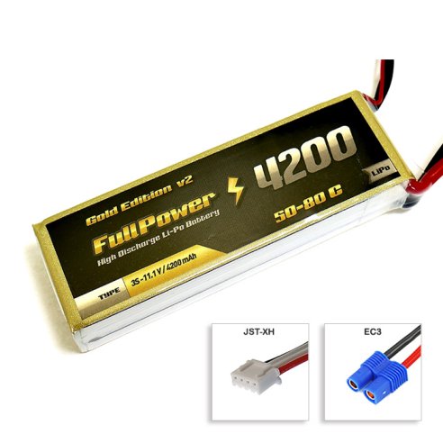 Batteria Lipo 3S 4200 mAh 50C Gold V2 - EC3