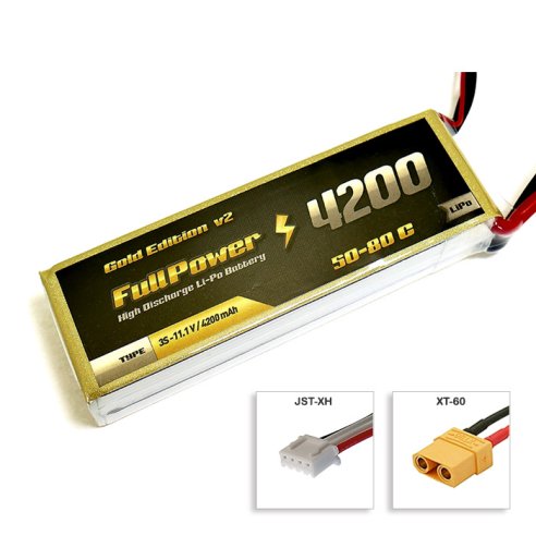 Batteria Lipo 3S 4200 mAh 50C Gold V2 - XT60