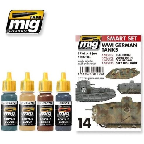 Ammo Mig: 7144 Smart Set 14 - WWI German Tanks
