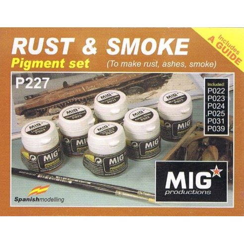Mig Productions Rust And Smoke Pigment Set   P227