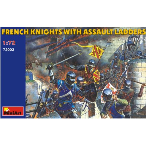 MINI ART FRENCH KNIGHTS WITH ASSAULT LADEERS XV CENTURY