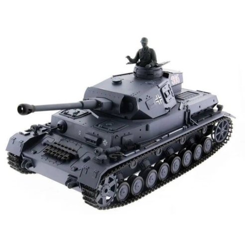 1 16 R C German Panzer IV, (F2 Type) Medium Tank, metal arm, infrared battling system, stell wave box
