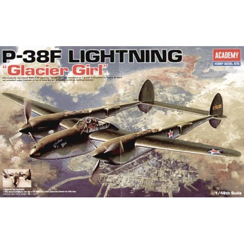 Academy 1 48 P-38F LIGHTING GLACIER GIRL