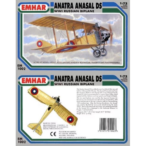 EMHAR  1 72  Anatra Anasal DS WWI Russian Biplane