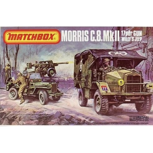 Matchbox  1 72 Morris C.8 MkII & 17pdr Gun & Willys Jeep