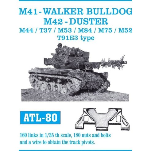 FRIUL MODEL CINGOLI ATL-080 M41 -WALKER BULLDOG, M42-DUSTER  M44  T37  M53  M84  M75  M52  T91E3 type