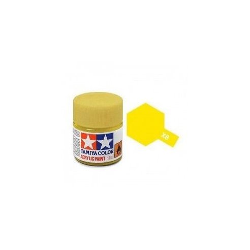 Tamiya - Vernice acrilica lucida X8 Lemon Yellow 10 ml 81508