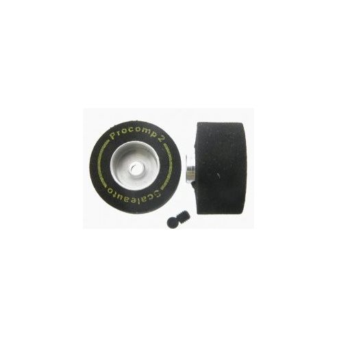 Scaleauto - ProComp-2 3mm axle wheel: Ex. Diam: 20.5mm. Width: 11mm. HUB diam: 11mm. Screw M3 SC-2011