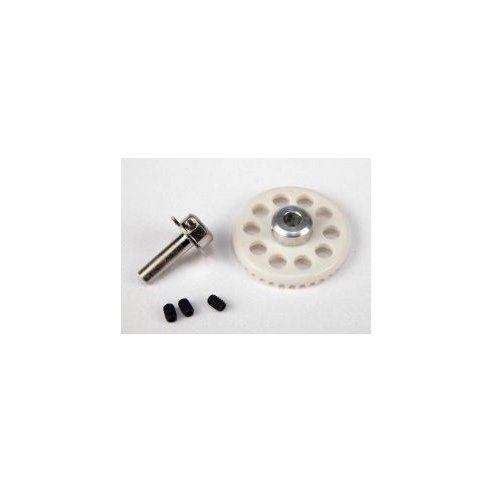 Scaleauto - Nylon crown Gear 38th. M50 with 2xM2 screws for 3mm. Axle -white- SC-1108