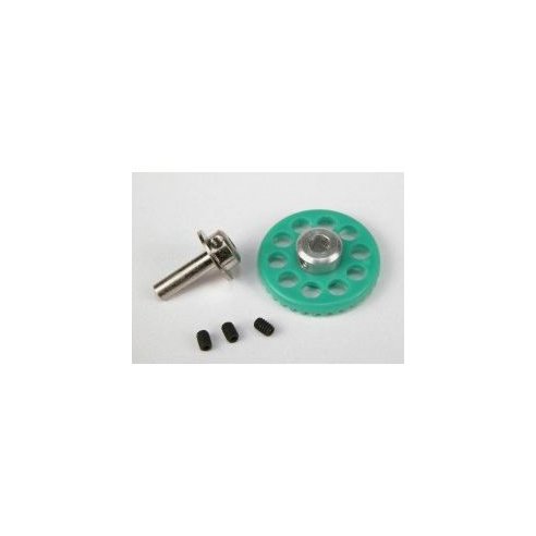 Scaleauto - Nylon crown Gear 35th.  M50 with 2xM2 screws for 3mm. Axle -green- SC-1105