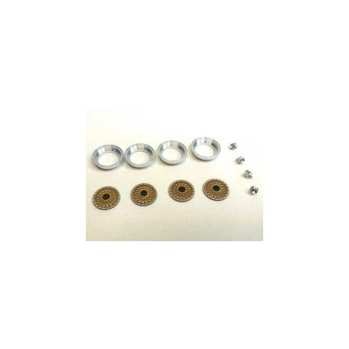 BRM Slot Racing - 512 BBS inserts with aluminum ring and nut S-086B