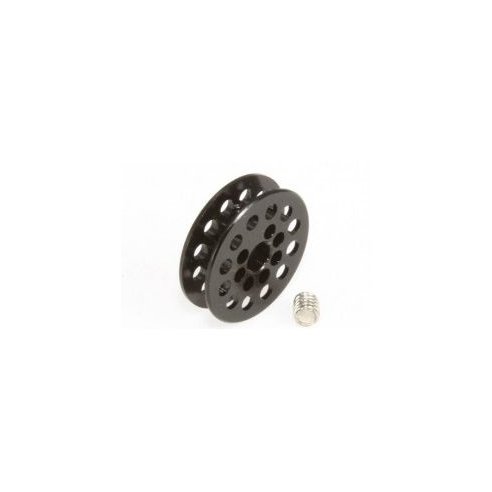 MrSlotCar.Ca - Traction pulley 12 tooth.  for 3/32 axles and M2 screw fixing. Aluminium black anodized MSCMSC-2291