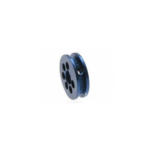 MrSlotCar.Ca - Friction traction pulley 8mm diam. for 3mm axle and M2 screw fixing. Aluminium blue anodized MSCMSC-2306
