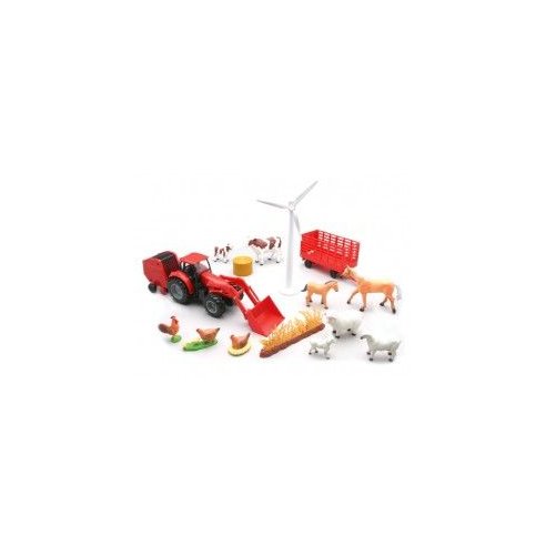 New Ray - 1:32 B/O FARM TRACTOR PLAYSET TRY ME 01785