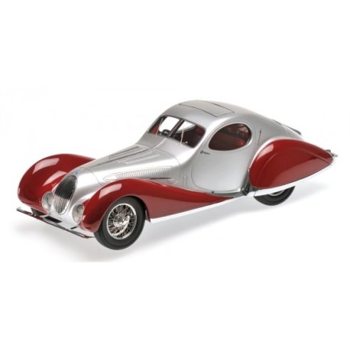 MINICHAMPS TALBOT LAGO T150-C-SS COUPE'' 1937 SILVER & RED 1 18